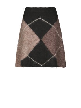 Neo Noir - Gisa check Fluff Knit Skirt Neo Noir - Gisa check Fluff Knit Skirt