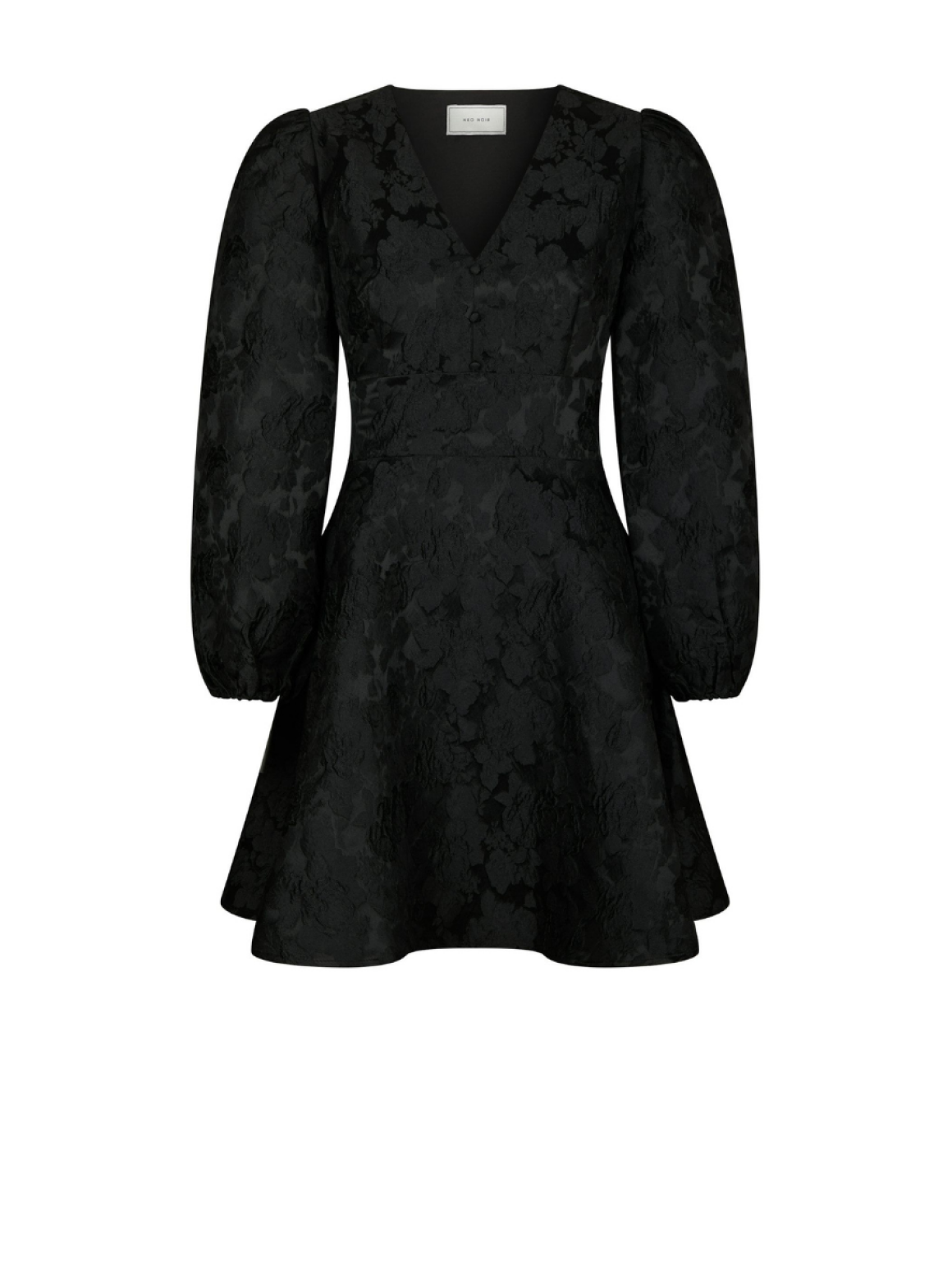 A'POKE - Neo Noir Milly Flower Brocade Dress BLACK