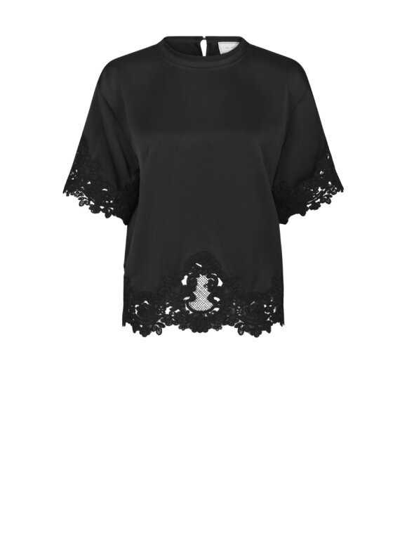 Neo Noir - Elle Heavy Sateen Lace Top Neo Noir - Elle Heavy Sateen Lace Top