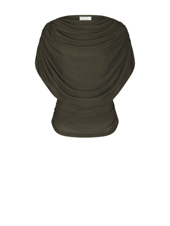 Neo Noir - Cottuna Drapy Mesh Top Neo Noir - Cottuna Drapy Mesh Top